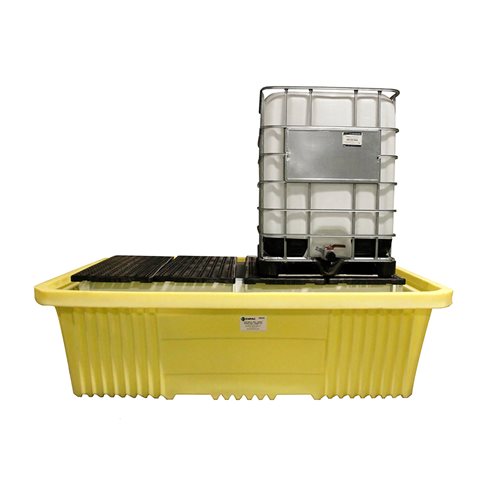 Double IBC Tote Spill Pallet XL, Yellow
