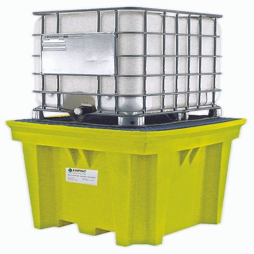 IBC Tote Space-Saver Spill Pallet, Yellow