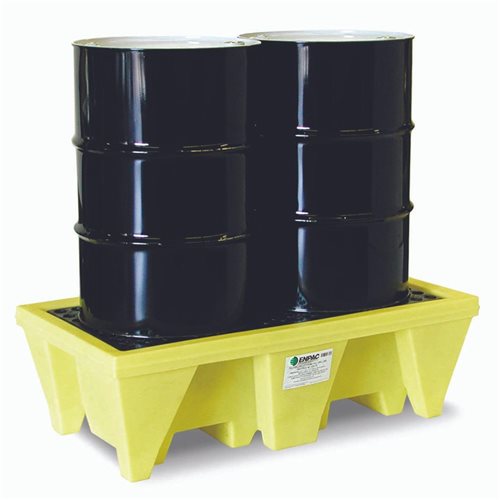 2 Drum Poly Spill Pallet, Yellow