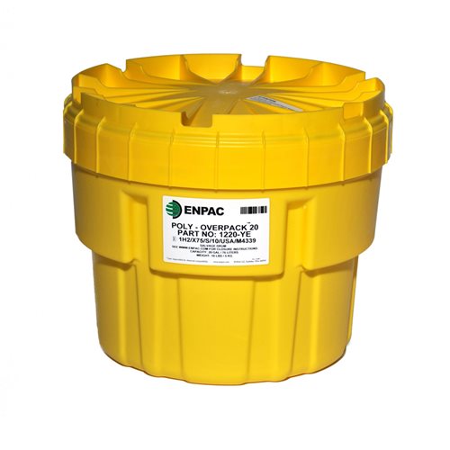 20 Gallon Poly-Overpack Salvage Drum, Yellow