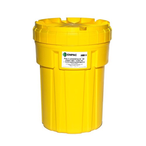 30 Gallon Poly-Overpack Salvage Drum, Yellow