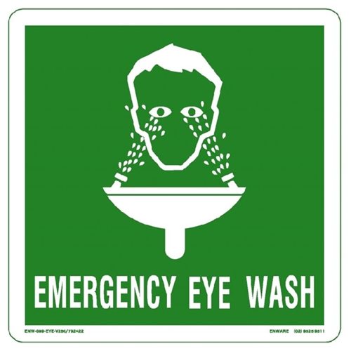 250×250mm Emergency Eye Wash Sign – Metal ESS508