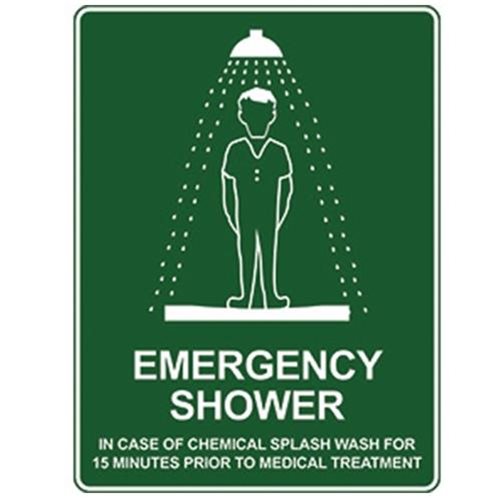 450×300 Emergency Shower Sign – Metal ESS503